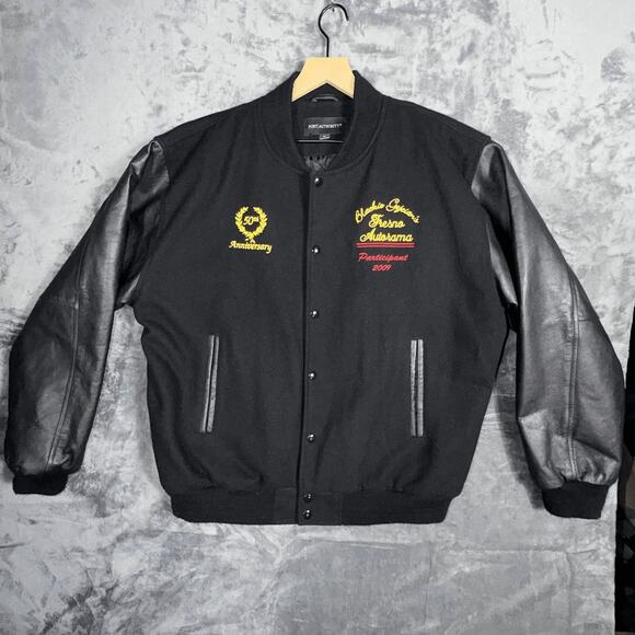 Rare Blackie Gejeian Fresno Autorama 2009 Mens Varsity Jacket XL Wool Leather - Picture 2 of 10